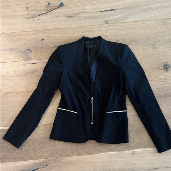 Zara Black Blazer with gold Accents - Picture 1 of 5